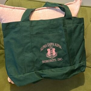 AKA Canvas Tote Green